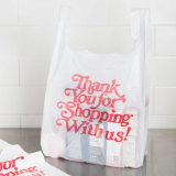 Custom printed t_shirt thank you plastic bag grocery bags